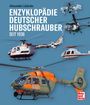 Text: "Alexander Lüdecke. ENZYKLOPÄDIE DEUTSCHER HUBSCHRAUBER SEIT 1936." Verschiedene Hubschrauber auf blauem Hintergrund.