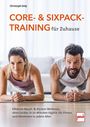 "Core- & Sixpack-Training für Zuhause. Effektive Workouts, 20 Min. täglich. Mann und Frau in Plank-Position, lächelnd."