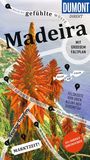 "Madeira", "MARKTZEIT!", "Lust auf innere Schönheit?". Illustration mit orangen Blüten, Küste und blauem Meer im Hintergrund.