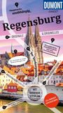 „Regensburg“, „Hier kommen so einige Redewendungen her“. Illustration mit einer Stadtansicht, im Hintergrund ein Dom.