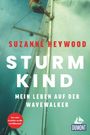 Oben: "Suzanne Heywood". Mitte: "Sturmkind". Unten: "Mein Leben auf der Wavewalker". Person klettert den Mast eines Segelboots hoch.