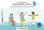 „24 drachenstarke Yoga-Karten mit Yomi. Kleine Rituale für Entspannung in der Grundschule.“ Drei Kinder machen Yoga.