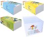 Texte: Ankerbilder, Lautgebärden, Verben. Illustration von Wortarten mit bunten Boxen und Karten.