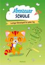 Titel: "Abenteuer Schule", Untertitel: "Lustiger Rätselspaß für jeden Tag". Illustration: Ein roter Panda mit Brille.