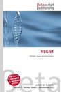 Cover mit "betascript publishing", "NLGN1", "Protein, Gene, Bioinformatics". DNA-Helix auf blauem Hintergrund.
