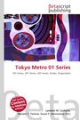 Titel: "Tokyo Metro 01 Series". Enthält eine bunte, abstrakte Illustration mit Kreisen und Kurven in Rot- und Blautönen.