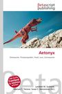 "Aetonyx" steht in Rot, darunter Dinosaurier-Verwandtes. Logo: Betascript Publishing. Ein roter Dinosaurier auf einem Felsen.