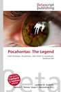 "Pocahontas: The Legend" in roter Schrift. Nahaufnahme eines Auges mit Landschaftsreflexion, Betascript-Publishing-Logo.