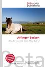 Logo: Betascript Publishing. Haupttext: „Affinger Becken“. Bild: Pferd liegt auf einer Wiese, im Hintergrund Berge.