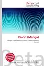 "Xenon (Manga)", Manga-Buchcover, blaues Muster, Betascript Publishing, rote Kreisplakette mit Wikipedia-Hinweis.