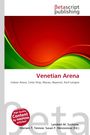 Betascript Publishing: "Venetian Arena" mit Künstlernamen. Farbiges, abstraktes Design in Rot und Grün.