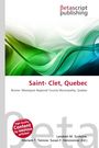 "Saint-Clet, Quebec" steht in roter Schrift. Im Hintergrund sind grüne und blaue Flussformen. Oben steht "Betascript Publishing".