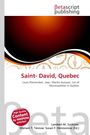 Betascript publishing. Saint-David, Quebec. Namen von Autoren. Illustration mit Kurven in Rot-, Weiß- und Schwarztönen.