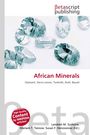 Logo "Betascript Publishing", Titel "African Minerals", diamantenähnliche Steine auf weißem Hintergrund.