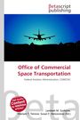 „Office of Commercial Space Transportation“ im roten Text, Flugzeug-Silhouette am blauen Himmel.