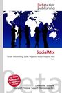 Text: Betascript Publishing, SocialMix, Social Networking, Zude, Myspace, Roslyn Heights, New York. Silhouetten vor Weltkarte.