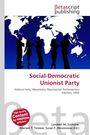"Social-Democratic Unionist Party. Political Party, Mauritania, 2006. Silhouetten von Menschen vor Weltkarte, Betascript-Logo."