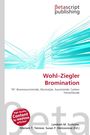 Oben steht "Betascript Publishing". Titel: "Wohl–Ziegler Bromination". Unten blaue Linien und ein roter Kreis mit Text.