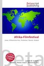 "Afrika-Filmfestival. Löwen, Afrikanisches Kino, Filmfestival, Flämisch-Brabant." Logo von Betascript Publishing, Weltkarte.