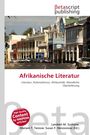 "Afrikanische Literatur" oben, darunter "Literatur, Kolonialismus, Afrikanistik, Mündliche Überlieferung". Stadtbild mit Autos.
