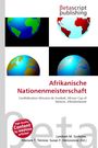 Text: "Afrikanische Nationenmeisterschaft", darunter ein Globus in vier Farbvarianten; Logo von Betascript Publishing.