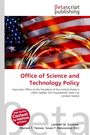 „Office of Science and Technology Policy“. Überlagertes Bild: US-Flagge und ein Rad. Logo: Betascript Publishing.