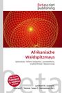 "Afrikanische Waldspitzmaus" in Rot. Gelbes Netz auf rotem Hintergrund. Betascript Publishing Logo oben.