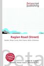 "Raglan Road (Street)" in Rot, darunter Orte. Oben "Betascript Publishing". Geometrische Grafik unten.