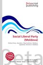 Text: Social Liberal Party (Moldova). Beschreibung: Abstrakte bunte Wellen und ein rotes rundes Siegel "High Quality Content".