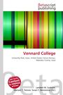 "Vennard College: University Park, Iowa. Bunte vertikale Streifen, Logo: Betascript Publishing, roter Aufkleber: Wikipedia Content."