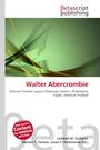 „Walter Abercrombie“ in Rot. „National Football League, Pittsburgh Steelers, Philadelphia Eagles, American Football“. Oben ein grünes abstraktes Design.