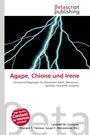 "Agape, Chione und Irene. Christenverfolgungen im Römischen Reich."  
Abgebildet sind blaue Blitze auf schwarzem Hintergrund.