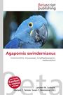 Agapornis swindernianus, Unzertrennliche, Graupapagei, mit einem blauen Papagei und einem Logo von Betascript Publishing.