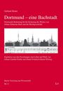 Titel: Dortmund – eine Bachstadt. Silhouette mit Noten darüber. Rotes Cover, Autorenname: Gerhard Stranz.