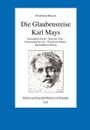 "Die Glaubensreise Karl Mays" von Friedhelm Munzel. Porträtzeichnung in Form eines Puzzles, blauer Rahmen.