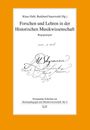 Cover eines Buches: "Forschen und Lehren in der Historischen Musikwissenschaft". Künstlerische Unterschrift darunter.