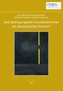 Text: "Das Bedingungslose Grundeinkommen als ökonomisches Narrativ?" Gelbes Cover, abstrakte Kunst mit zwei gelben Linien.