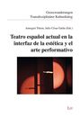 Titel: "Teatro español actual en la interfaz de la estética y el arte performativo". Abbildung von rot-schwarzen Formen.