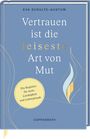 Ein hellblaues Buchcover mit Text: "Vertrauen ist die leiseste Art von Mut." und "Ein Begleiter für mehr Leichtigkeit und Lebensfreude."