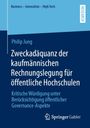 Philip Jung: Zweckadäquanz der kaufmännischen Rechnungslegung für öffentliche Hochschulen, Buch