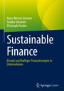 Buchtitel: "Sustainable Finance". Autoren: Hans-Werner Grunow, Sandra Stassinet, Christoph Zender. Farbverlauf: Gelb zu Blau.