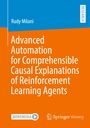 Titel: "Advanced Automation for Comprehensible Causal Explanations of Reinforcement Learning Agents" von Rudy Milani. Oben blau, unten orange. Springer Vieweg-Logo unten.