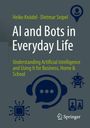 „AI and Bots in Everyday Life“ vor dunklem Hintergrund, Symbole zu KI-Themen, springendes Pferd als Logo.