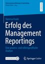Texte: Vanessa Frank, Erfolg des Management Reportings, Eine prozess- und rollenspezifische Analyse. Blaue Buchcover-Gestaltung.