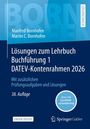 Text über Buchführungs-Lösungen, Autoren Manfred und Martin C. Bornhofen. Logo von Springer Gabler unten rechts.
