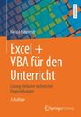 "Excel + VBA für den Unterricht", Lösung technischer Fragestellungen, 3. Auflage, bunter geometrischer Hintergrund.