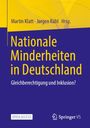Titel: "Nationale Minderheiten in Deutschland". Autoren: Martin Klatt, Jørgen Kühl. Farben: Gelb, Blau. Logos: Springer VS.