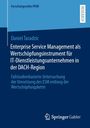 Buchtitel: "Enterprise Service Management als Wertschöpfungsinstrument." Blaues Cover mit Verlag-Logo unten.