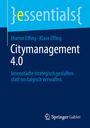 "essentials" in geschweiften Klammern, "Marion Effing · Klaus Effing, Citymanagement 4.0". Unten: Springer Gabler Logo.