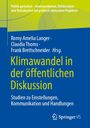 Buchcover mit Titel "Klimawandel in der öffentlichen Diskussion" und Autorenangaben. Springer VS Logo unten rechts.